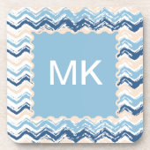 Seashore Scribble ZigZag Getränkeuntersetzer (Vorderseite)