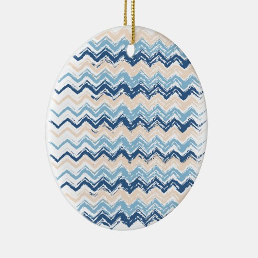 Seashore Scribble ZigZag Keramik Ornament (Rechts)