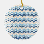 Seashore Scribble ZigZag Keramik Ornament (Vorne)