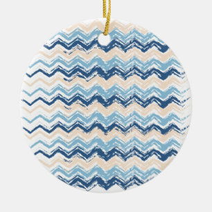 Seashore Scribble ZigZag Keramik Ornament