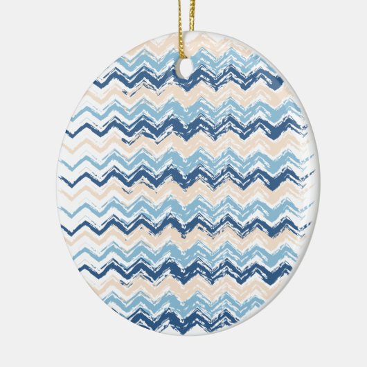 Seashore Scribble ZigZag Keramik Ornament (Links)