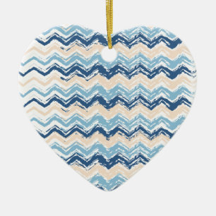 Seashore Scribble ZigZag Keramik Ornament