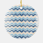 Seashore Scribble ZigZag Keramik Ornament (Hinten)