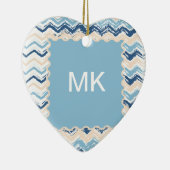 Seashore Scribble ZigZag Keramikornament (Rechts)