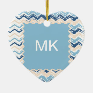 Seashore Scribble ZigZag Keramikornament