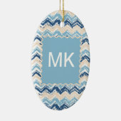 Seashore Scribble ZigZag Keramikornament (Rechts)