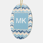 Seashore Scribble ZigZag Keramikornament (Links)
