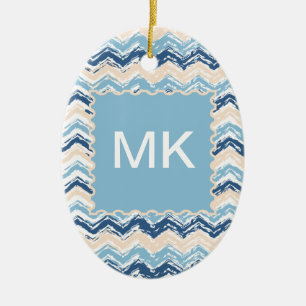 Seashore Scribble ZigZag Keramikornament