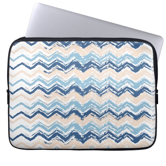 Seashore Scribble ZigZag Laptopschutzhülle (Vorderseite)