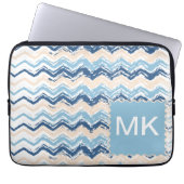 Seashore Scribble ZigZag Laptopschutzhülle (Vorderseite)
