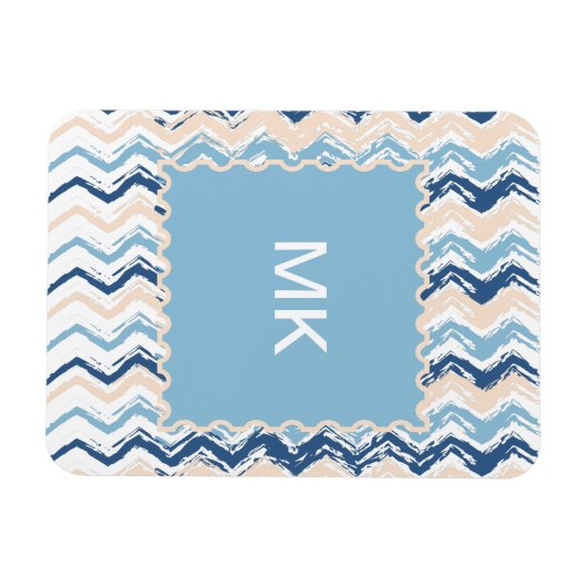 Seashore Scribble ZigZag Magnet (Horizontal)