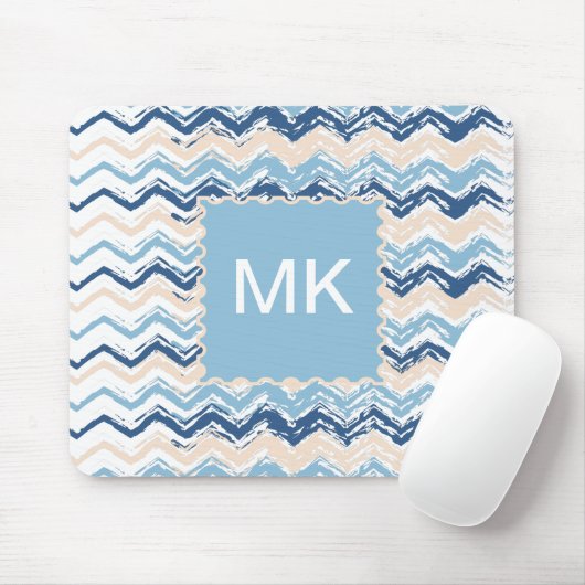 Seashore Scribble ZigZag Mousepad (Mit Mouse)