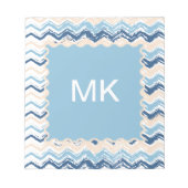 Seashore Scribble ZigZag Notizblock (Vorderseite)