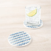 Seashore Scribble ZigZag Sandstein Untersetzer (Seite)