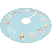 Seashore Seashells Weihnachtsbaumrock Polyester Weihnachtsbaumdecke (Schrägansicht)