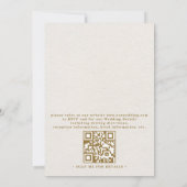 Seashore Shells Ocean Elegant QR Code Wedding Einladung (Rückseite)