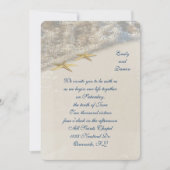 Seashore Starfish Wedding Einladung (Vorderseite)
