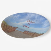 Seashore Theme Wedding Pappteller (Schrägansicht)