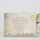 Seashore Wedding Einladung (Stehend Vorderseite)