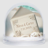 Seashore Wedding Names and Date Schneekugeln (Vorderseite)