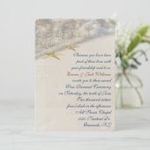 Seashore Wedding Vow Renewal Einladung (Stehend Vorderseite)