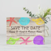 Seashore Wood Save the Date (Stehend Vorderseite)