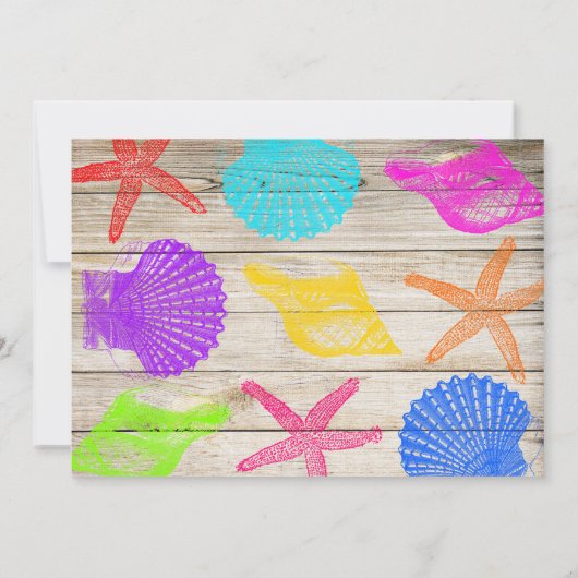 Seashore Wood Save the Date (Rückseite)