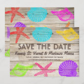 Seashore Wood Save the Date (Vorne/Hinten)
