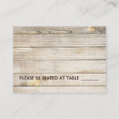 Seashore Wood Wedding Platzkarten (Rückseite)
