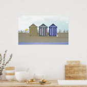 Seaside and Beach Huts Art Poster (Küche)