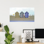Seaside and Beach Huts Art Poster (Heimbüro)