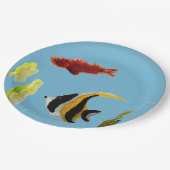 Seaside Aquatic Fish Pappteller (Schrägansicht)