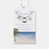 Seaside Baby Shower Thank You Gift Tag Geschenkanhänger (Vorderseite)