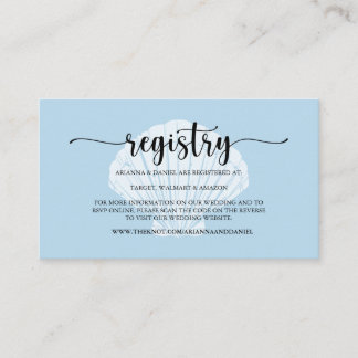 Seaside Beach Blue Seashell Registry Website Enclo Begleitkarte