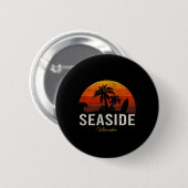 Seaside Beach Florida Fl Palms Button (Vorne & Hinten)