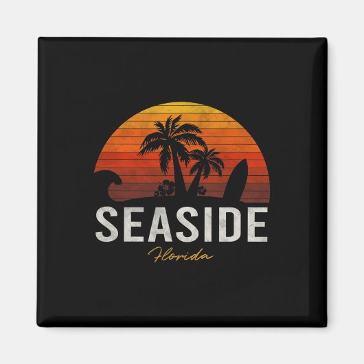 Seaside Beach Florida Fl Palms Magnet (Vorne)