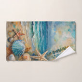 Seaside Beach Nausea Muschel Badhandtuch Set (Handtuch)