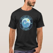 Seaside Beach or Oregon Souvenir Nautical Surfer G T-Shirt (Vorderseite)