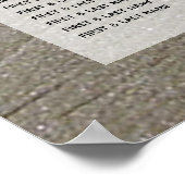 Seaside Beach & Sand Wedding Chart Poster (Ecke)