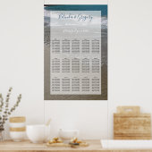 Seaside Beach & Sand Wedding Chart Poster (Küche)