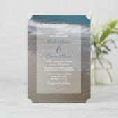 Seaside Beach & Sand Wedding Einladungen (Stehend Vorderseite)