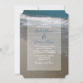 Seaside Beach & Sand Wedding Einladungen (Vorderseite)