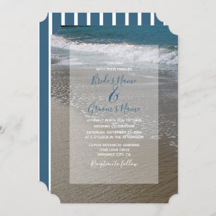 Seaside Beach & Sand Wedding Einladungen