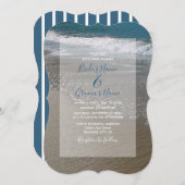 Seaside Beach & Sand Wedding Einladungen (Vorne/Hinten)