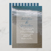 Seaside Beach & Sand Wedding Einladungen (Vorne/Hinten)
