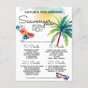 Seaside Beach Scavenger-Jagd Ankündigungspostkarte