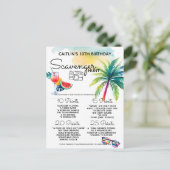 Seaside Beach Scavenger-Jagd Ankündigungspostkarte (Stehend Vorderseite)