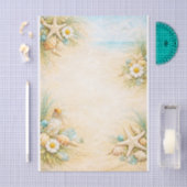 Seaside Beach Shell & Starfish Frame FE9 Decoupage Seidenpapier (Handwerk)