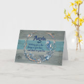 Seaside Beachy Birthday Folded Grußkarte Karte (Gelbe Blume)