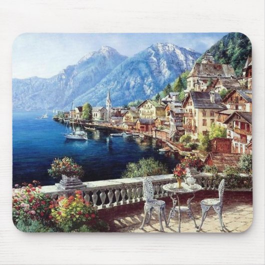 Seaside Berg Landschaft Frische Pasta machen Mousepad (Vorne)